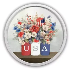 Clearance Kirklands Home USA Mason Jar Vases Round Framed Wall Plaque