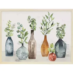 New Kirklands Home Vases with Greenery Framed Art Print