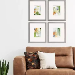 New Kirklands Home Verdure Abstract Framed Art Prints, Set of 4