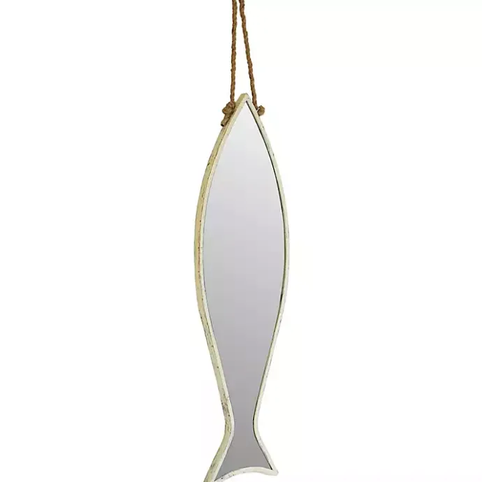 Outlet Kirklands Home Vertical Fish Mirror with Rope Hanger