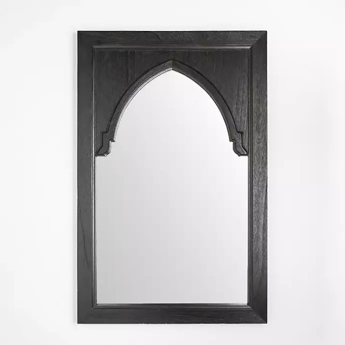 Outlet Kirklands Home Victor Black Wood Vault Wall Mirror