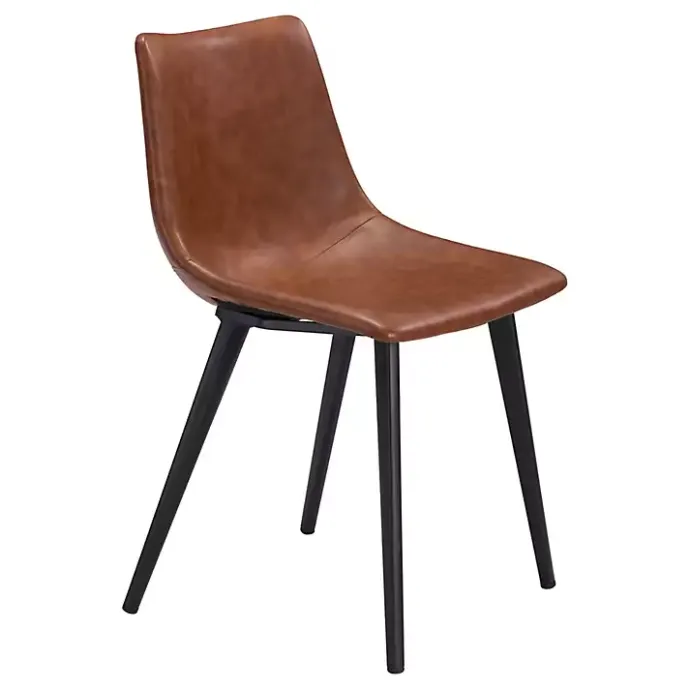 Kirklands Home Vintage Faux Leather Dining Chairs, Set of 2 Brown