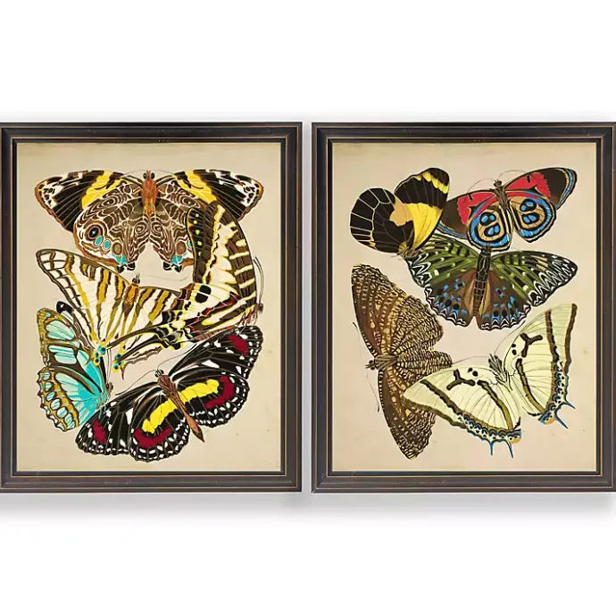 Discount Kirklands Home Vintage Butterflies I Framed Art Prints, Set of 2 Multi