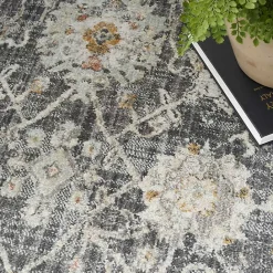 Best Kirklands Home Vintage Charcoal Oushak Area Rug, 8x10 Gray