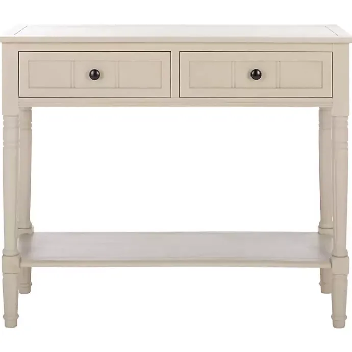 Online Kirklands Home Vintage 2-Drawer Samantha Console Table Gray
