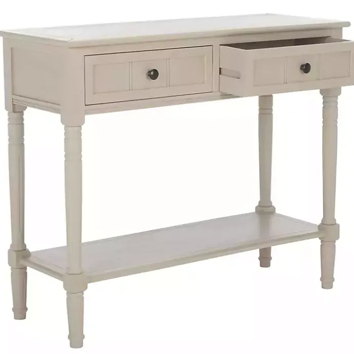 Online Kirklands Home Vintage 2-Drawer Samantha Console Table Gray