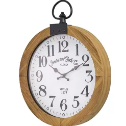 Discount Kirklands Home Vintage Pocket Watch Wooden Wall Clock