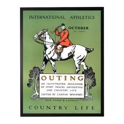 Online Kirklands Home Vintage Polo Magazine Cover Framed Wall Art Green