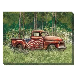 Clearance Kirklands Home Vintage Truck Outdoor Canvas Art Print, 40x30 in.