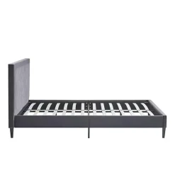 Discount Kirklands Home Viv Charcoal Diamond Tufted Queen Bed Frame Gray