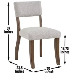 Sale Kirklands Home Wade Upholstered Dining Chairs, Set of 2 Gray