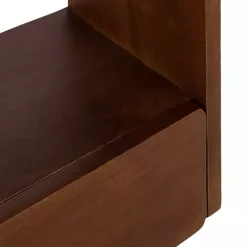Best Kirklands Home Walnut Kato Single Drawer Wall Shelf Brown