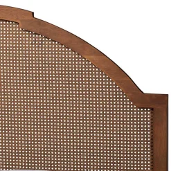 Best Kirklands Home Walnut Rattan Queen Storage Bed Brown