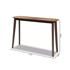 Clearance Kirklands Home Walnut Wood Frame Splayed Legs Console Brown