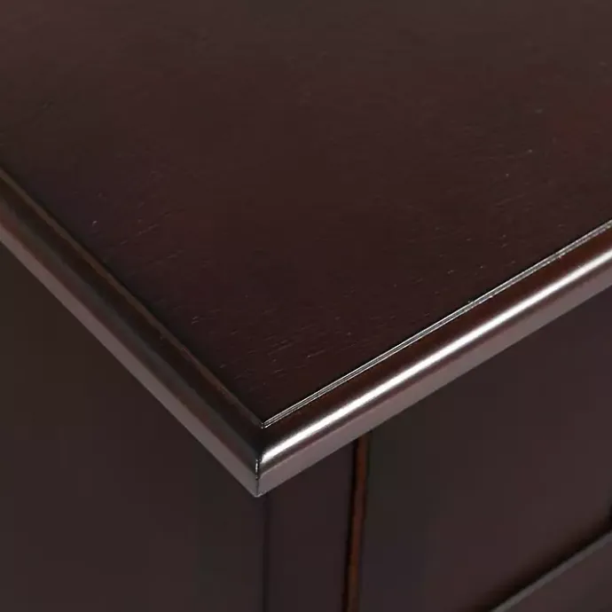 Sale Kirklands Home Walnut 3-Drawer Winne Accent Table Brown