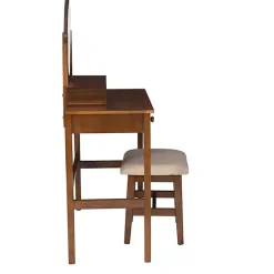 New Kirklands Home Walnut Lorna Tilting Mirror 2-pc. Vanity Set Brown