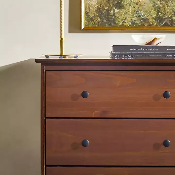 Online Kirklands Home Walnut Mid-Century Modern 4-Drawer Wood Dresser Brown