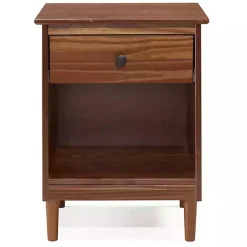 Discount Kirklands Home Walnut One-Drawer Wood Nightstand Brown