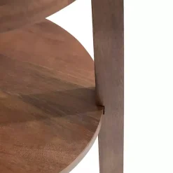 Sale Kirklands Home Walnut Round Talen Accent Table Brown