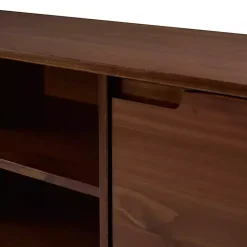 Online Kirklands Home Walnut Solid Wood TV Console Brown
