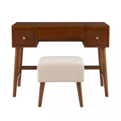 Online Kirklands Home Walnut Viola Flip-Top 2-pc. Vanity Set Brown