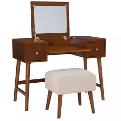 Online Kirklands Home Walnut Viola Flip-Top 2-pc. Vanity Set Brown