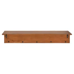 Online Kirklands Home Walnut Wood Alia Shelf with Hooks