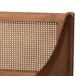 Online Kirklands Home Walnut Wood and Rattan Twin Daybed Brown