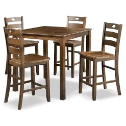 Online Kirklands Home Walnut Wood Brooke 5-pc. Counter Height Set Brown