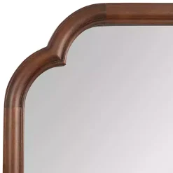 Clearance Kirklands Home Walnut Wood Scallop Wall Mirror Brown