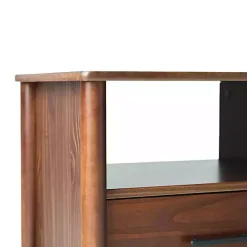 Best Kirklands Home Walnut Wood Spindle Leg Nightstand Brown