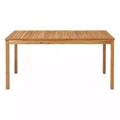 Kirklands Home Warm Acacia Wood Slatted 5-pc. Outdoor Dining Set