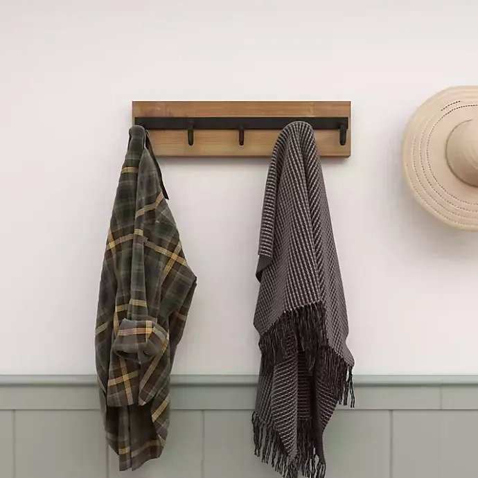 Sale Kirklands Home Warm Brown Industrial Iron Wall Hooks