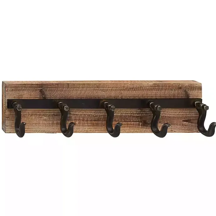 Sale Kirklands Home Warm Brown Industrial Iron Wall Hooks