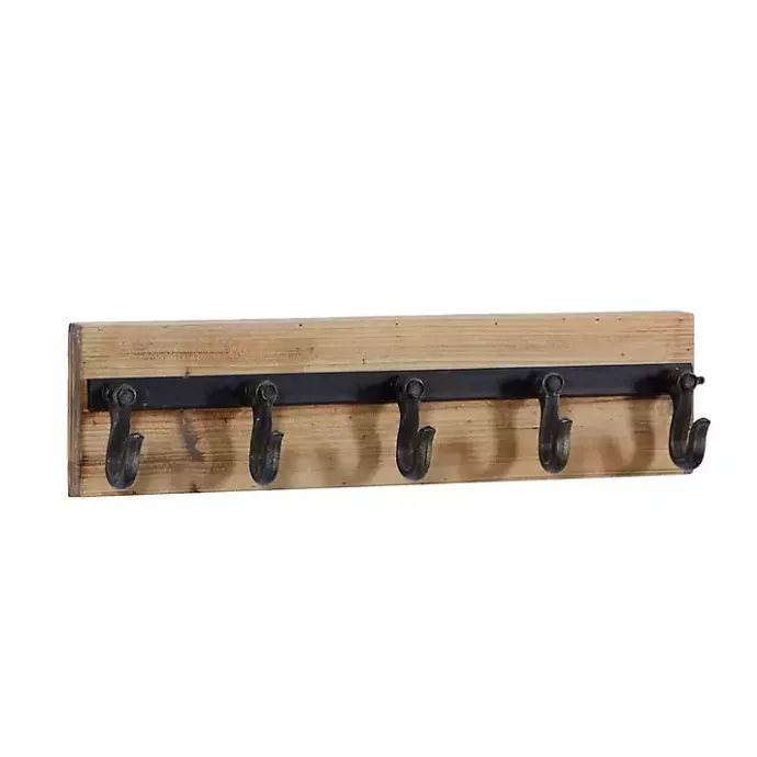 Sale Kirklands Home Warm Brown Industrial Iron Wall Hooks