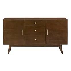 Hot Kirklands Home Warm Brown Mid-Century Modern Storage Console