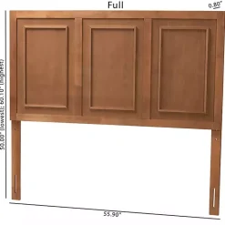 Best Kirklands Home Warm 3-Panel Wood Full Headboard Brown
