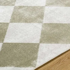 Best Kirklands Home Warm Gray Checkered Area Rug, 5x7