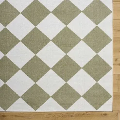 Sale Kirklands Home Warm Gray Checkered Area Rug, 6x9