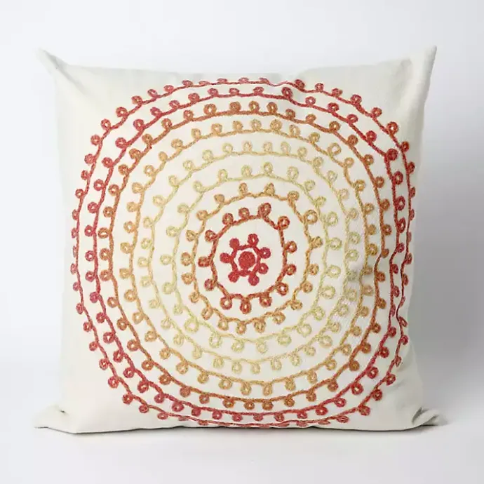 Clearance Kirklands Home Warm Lamontage Swirl Outdoor Throw Pillow Ivory