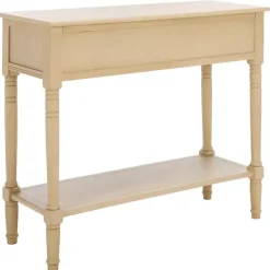 Outlet Kirklands Home Warm Natural 2- Drawer Samantha Console Table Tan