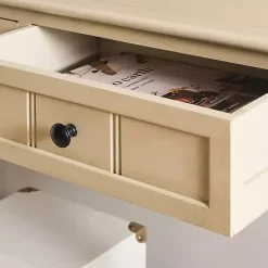 Outlet Kirklands Home Warm Natural 2- Drawer Samantha Console Table Tan
