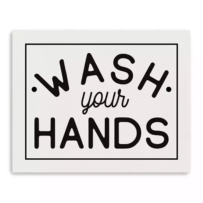 Hot Kirklands Home Wash Your Hands Giclee Canvas Art Print, 20x16 in.