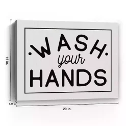 Hot Kirklands Home Wash Your Hands Giclee Canvas Art Print, 20x16 in.