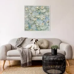 Discount Kirklands Home Water Lilies Framed Canvas Art Print