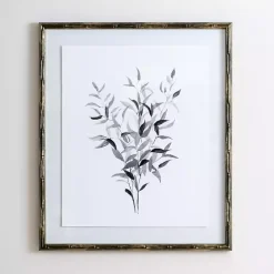 Online Kirklands Home Watercolor Bamboo Leaves Framed Art Print