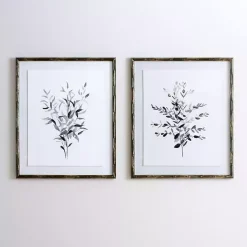 Online Kirklands Home Watercolor Bamboo Leaves Framed Art Print