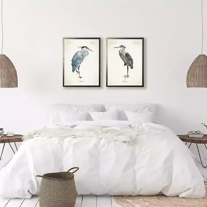 Hot Kirklands Home Watercolor Herons Framed Art Prints, Set of 2