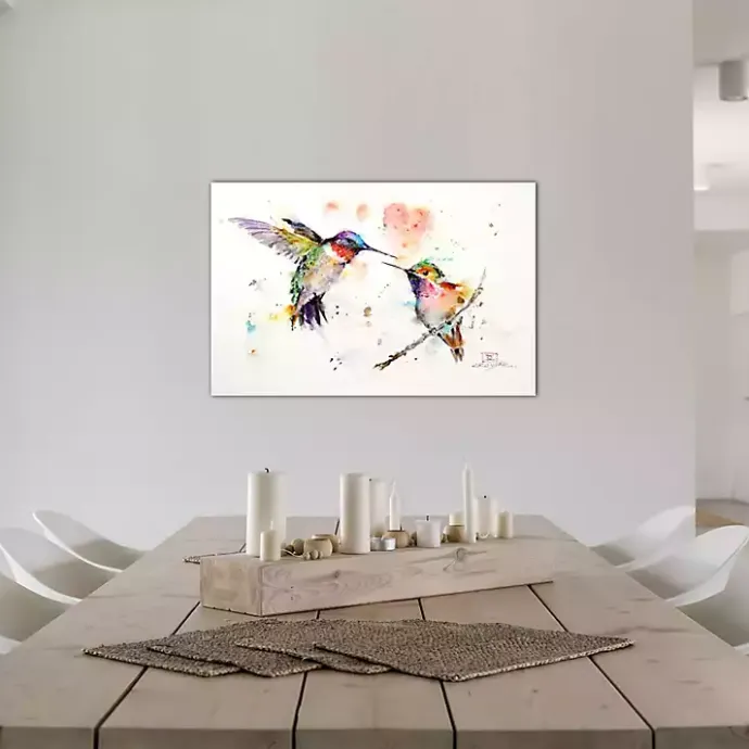 Clearance Kirklands Home Watercolor Hummingbird Canvas Art Print, 26x18 in.