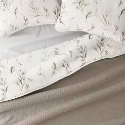 New Kirklands Home Watercolor Leaves Reversible 2-pc. Twin Quilt Set